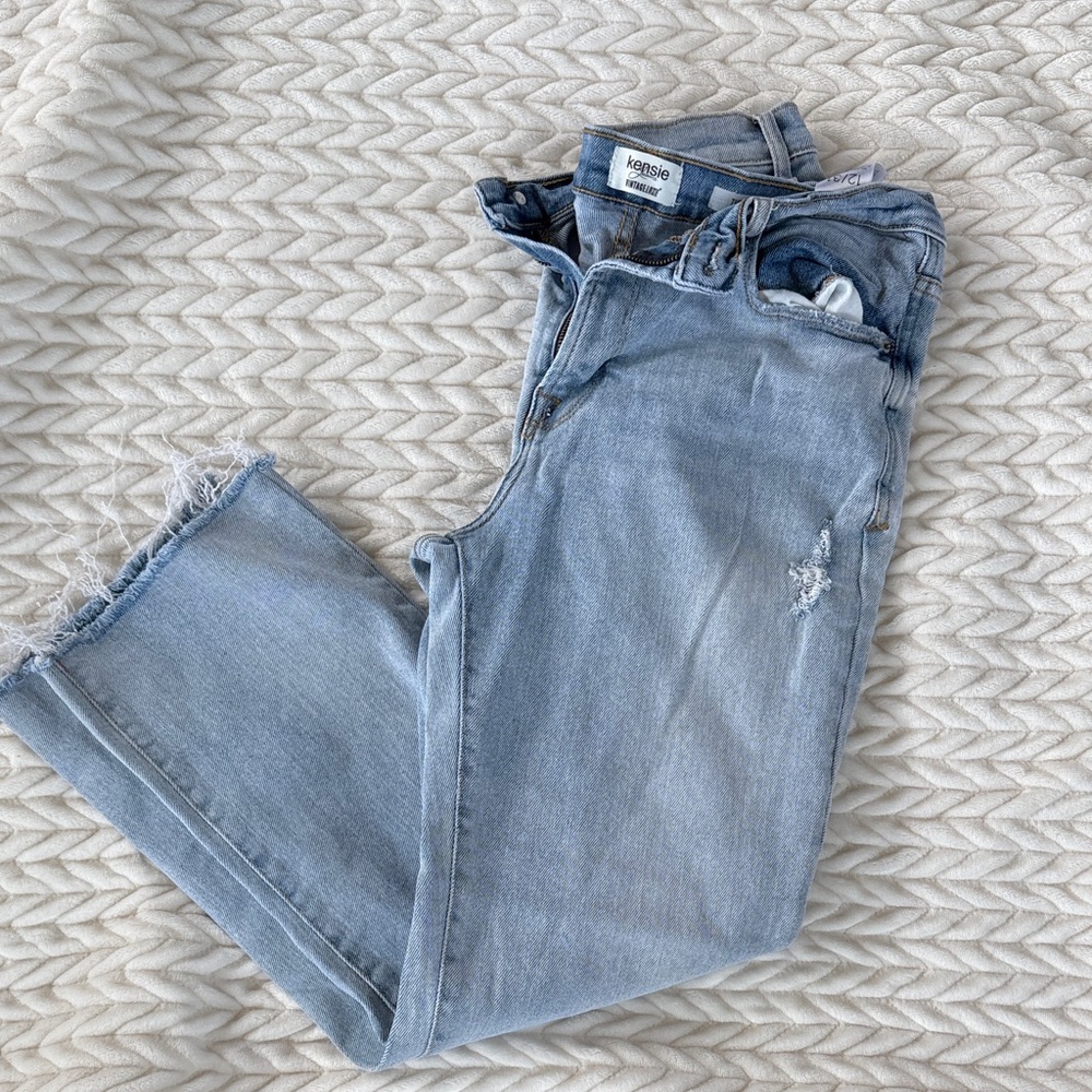 Kensie Vibtage Luxe Light Blue Cropped Jeans